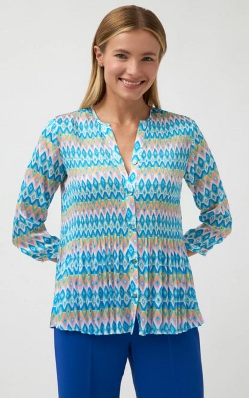 BLUSA PLISADA ESTAMPADA BARI CASUAL 