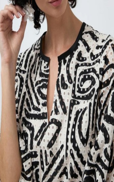 VESTIDO CORTO ESTAMPADO BARI CASUAL 