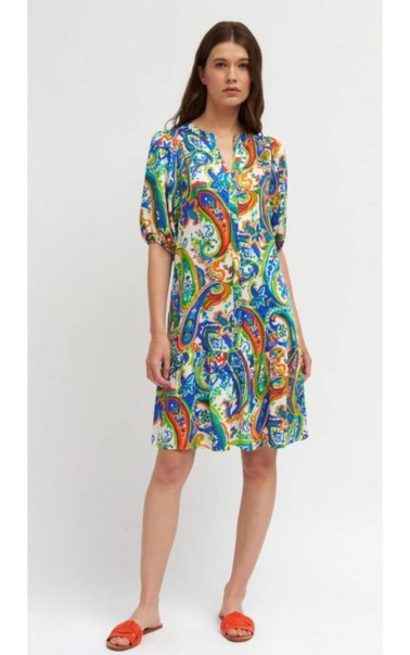 VESTIDO CORTO ESTAMPADO TINT CASUAL 