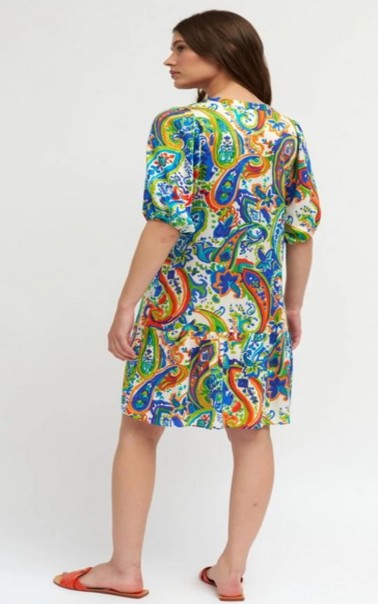 VESTIDO CORTO ESTAMPADO TINT CASUAL 