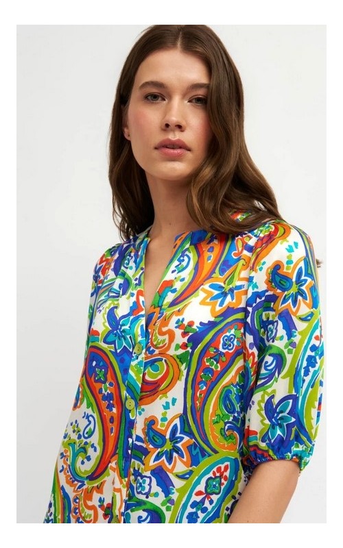 VESTIDO CORTO ESTAMPADO TINT CASUAL 