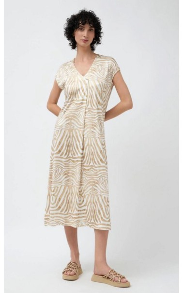VESTIDO MIDI ESTAMPADO AMPLIO BARI CASUAL 
