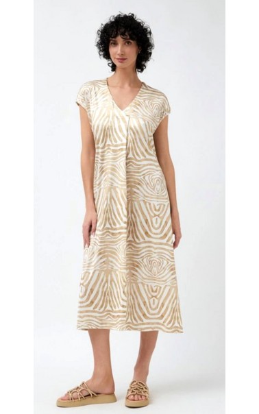 VESTIDO MIDI ESTAMPADO AMPLIO BARI CASUAL 