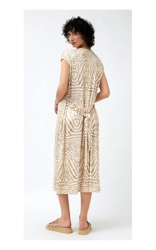 VESTIDO MIDI ESTAMPADO AMPLIO BARI CASUAL 