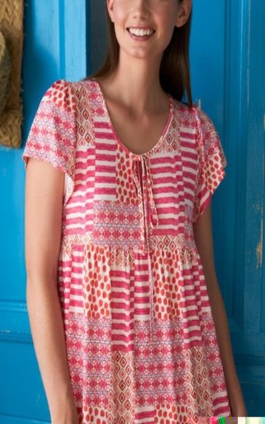 VESTIDO MIDI ESTAMPADO AVOLANTADO TINT CASUAL 