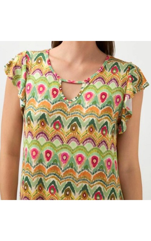VESTIDO LARGO ESTAMPADO SUELTO TINT CASUAL 