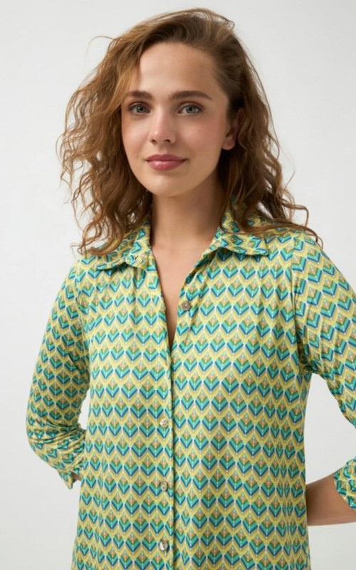 VESTIDO CAMISERO ESTAMPADO TINT CASUAL 