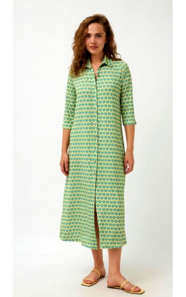VESTIDO CAMISERO ESTAMPADO TINT CASUAL 