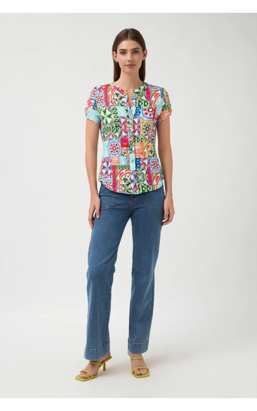 BLUSA ESTAMPADO ETNICO TINT CASUAL 