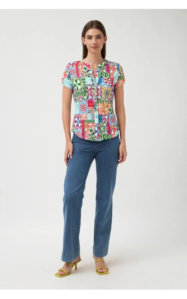 BLUSA ESTAMPADO ETNICO TINT CASUAL 