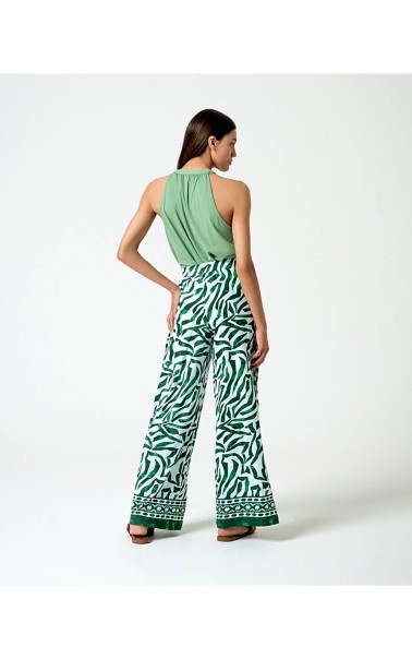 PANTALON MUJER WIDE LEG ESTAMPADO VIVO SURK 
