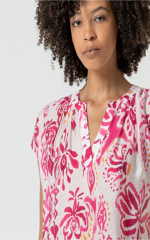 BLUSA MUJER FUIDA CUELLO MAO SURK 