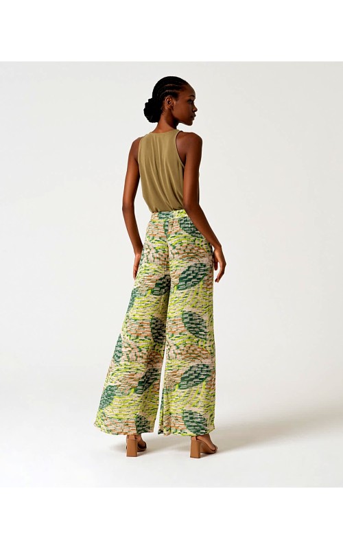 PANTALON MUJER ANCHO FLUIDO ESTAMPADO SURK 
