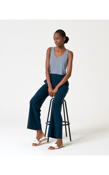 PANTALON MUJER RECTO LISO WIDE LEG SURK 
