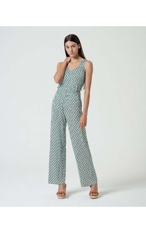 PANTALON MUJER RECTO ESTAMPADO CINTURÓN SURK 