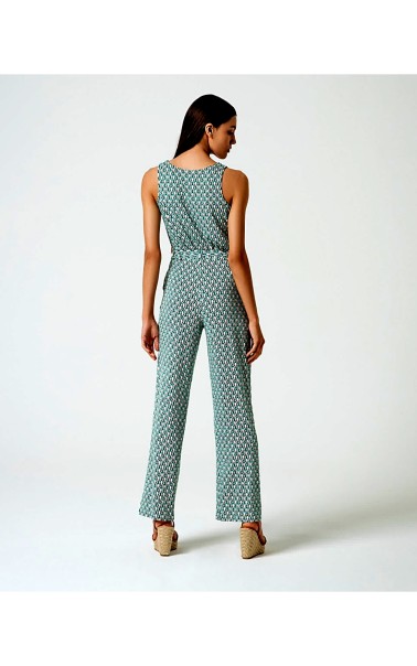PANTALON MUJER RECTO ESTAMPADO CINTURÓN SURK 