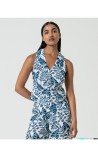CHALECO MUJER ESTAMPADO LINO SURK 