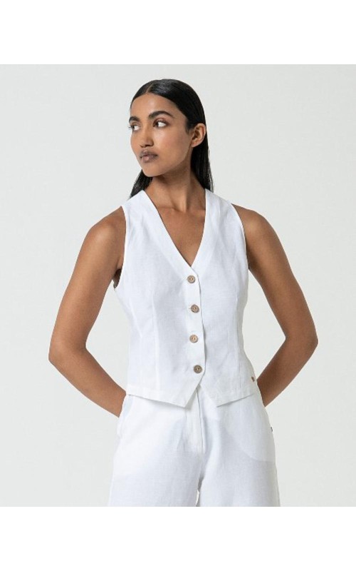 CHALECO DE MUJER LINO LISO SURK 