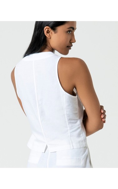 CHALECO DE MUJER LINO LISO SURK 
